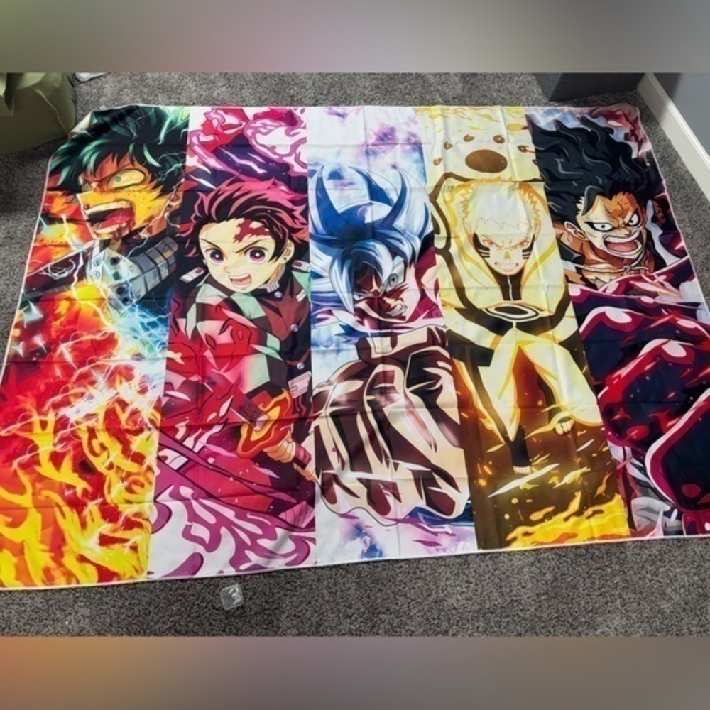 Anime Character tapestry with Vibrant Colors